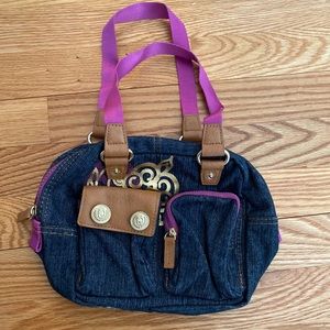 BATH AND BODY WORKS GIRLS DENIM TRAVEL BAG